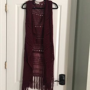 Sleeveless long kimono